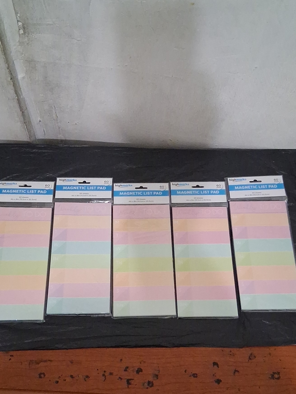 All 5 Highmark Magnetic List Pad - Pastel Striped (Pack)